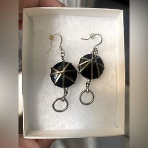 *Final Price* Earrings black and silver medium size
